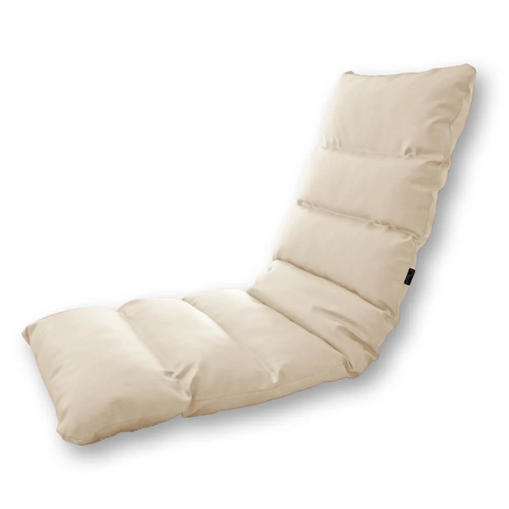 โซฟานั่งพื้นปรับได้ 3 ตำแหน่ง 6 ระดับ สีคัสตาร์ด 50x140ซม.